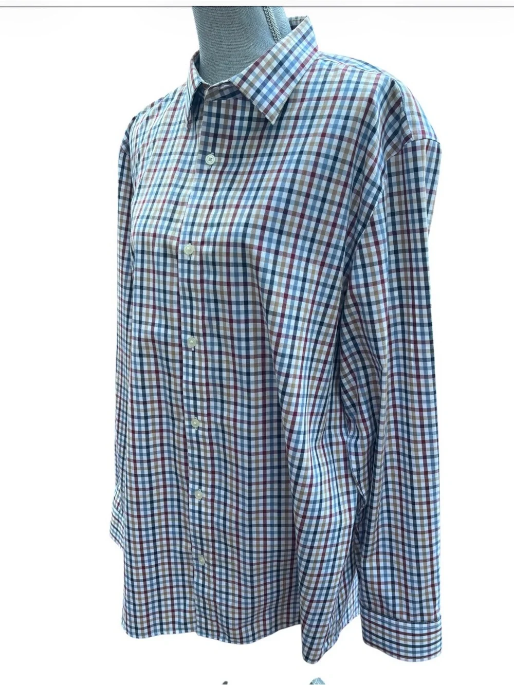 Banana Republic Cotton Men Plaid Slim Fit Button Down XL Professional Preppy